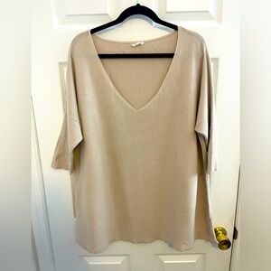 Eileen Fisher organic cotton oversized fit sweater coastal sustainable minimal